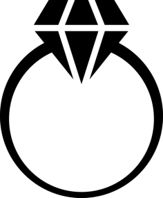 Diamond Ring Sketch Style Svg Vector, Free Vectors File